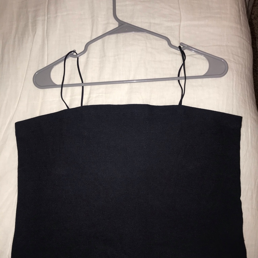Dark Gray/Black crop top, XXL